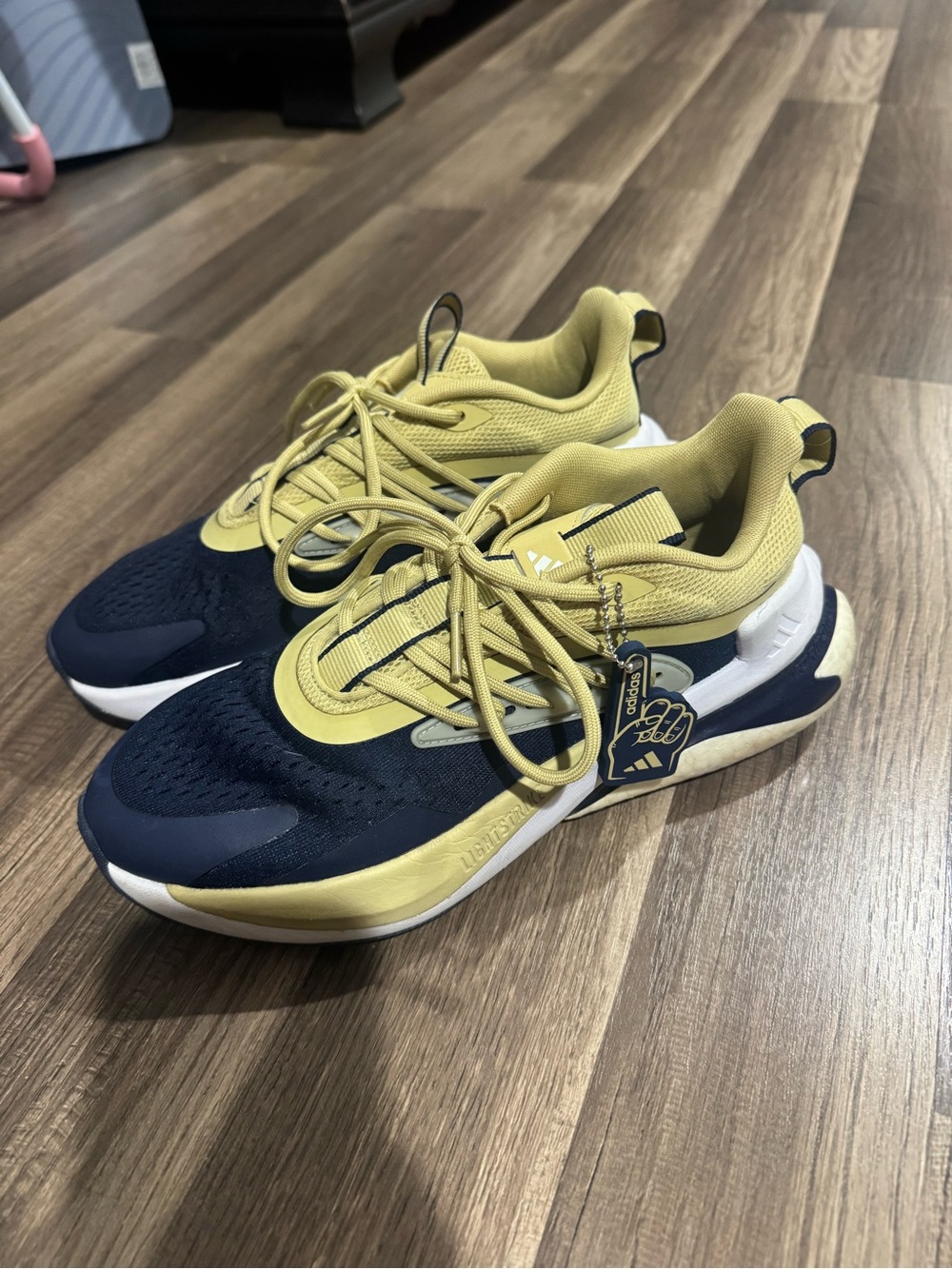 adidas Men's Athletic Shoes in Navy and Yellow